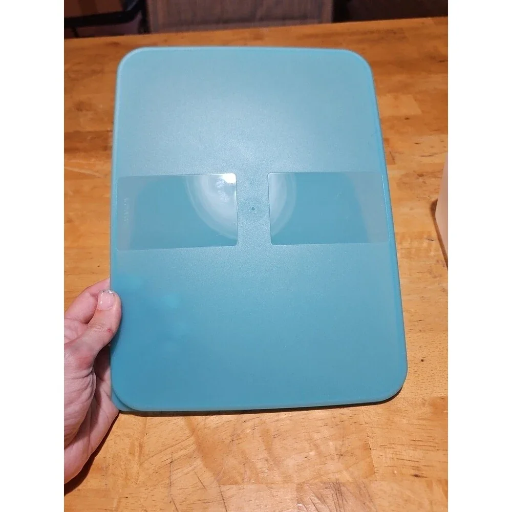 Vintage Tupperware Freezer Mates #2097A W Lid 2095B Turquoise 3.3 L